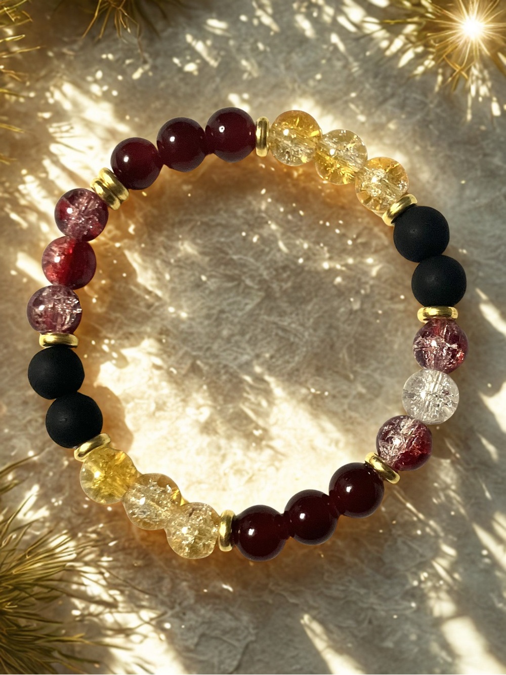 Passion and strength handcrafted bracelet
